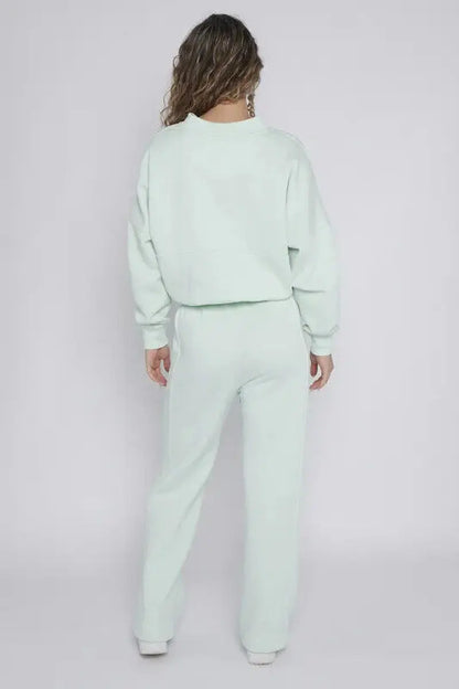 Women Bomber Oversize Baggy 2 Piece Lounge Wear Casual Set Ladies Suit Tracksuit
