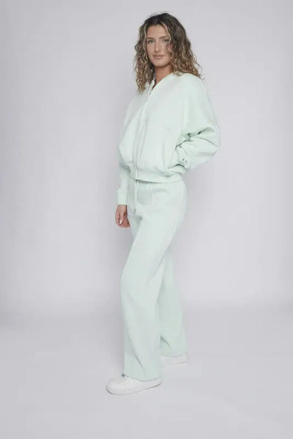 Women Bomber Oversize Baggy 2 Piece Lounge Wear Casual Set Ladies Suit Tracksuit