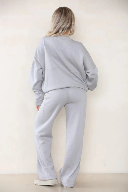 Women Bomber Oversize Baggy 2 Piece Lounge Wear Casual Set Ladies Suit Tracksuit